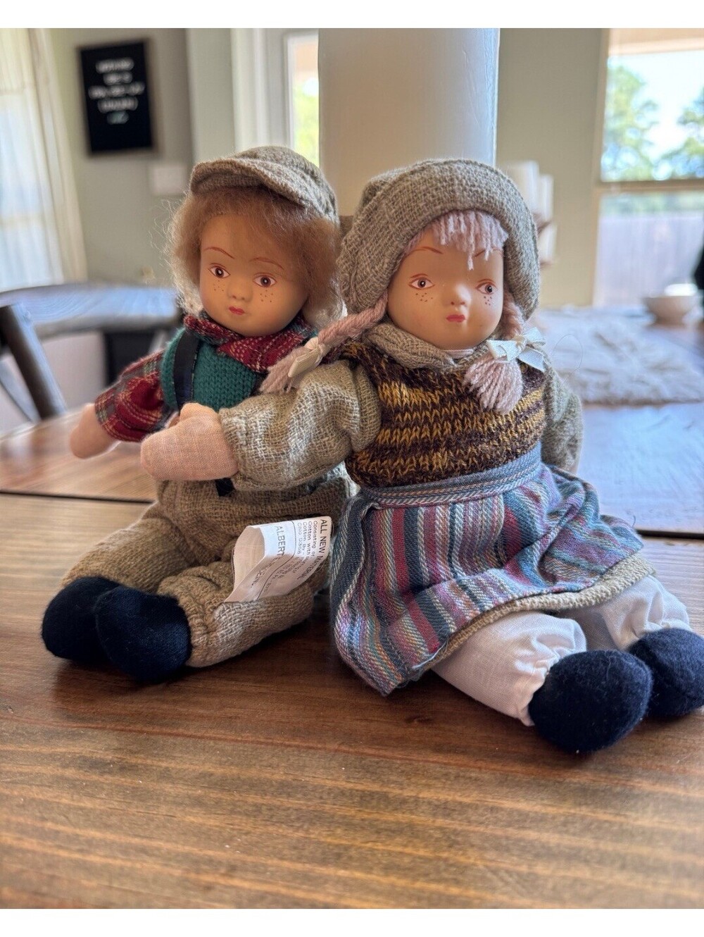 Vintage Albert E. Price Inc. Boy & Girl Soft-Body Dolls Pair – Folk/Country